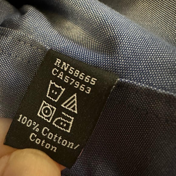 Nordstrom Mens Shop Non Iron 18.5 Long Sleeve Button Up Shirt Classic Fit 34” - Picture 8 of 9